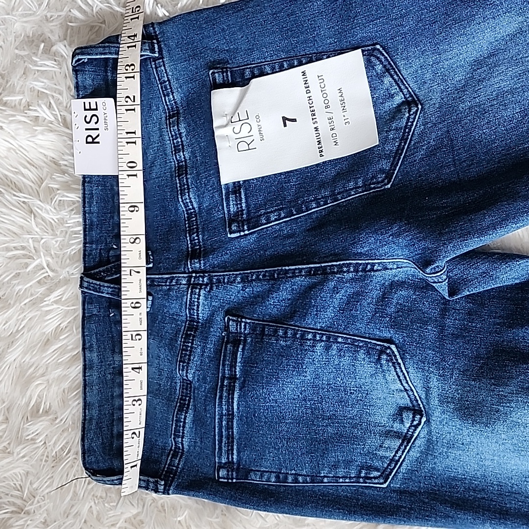 Rise Denim Mid-Rise Bootcut Jeans - Dark Blue Brand New — image 3 of 8
